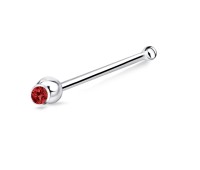 Stone Set Silver Bone Nose Stud NSKD-144 